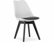 Leobert Židle MARK černá a bílá / černé nohy x 1