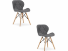 Leobert Židle LAGO, ekokůže - šedá x 2