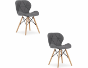 Leobert Židle LAGO, ekokůže - šedá x 2