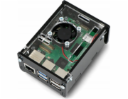 Argon40 Argon NEO 5 M.2 NVMe PCIe skříň pro Raspberry Pi 5 - s ventilátorem a chladičem - hliník - černá