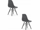 Leobert Židle OSAKA tmavě šedá / černé nohy x 2