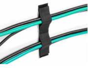 Delock Držák kabelů na suchý zip, samolepící, D 110 mm x Š 20 mm, sada 10 ks, černý