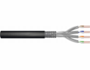 Digitus DIGITUS suchý venkovní instalační kabel kat. 7, S/FTP, Fca, AWG 23/1, PE, 100 m, černý