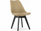 Leobert Židle MARK - tmavě béžová / černé nohy x 1
