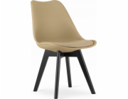 Leobert Židle MARK - tmavě béžová / černé nohy x 1
