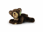 Rappa Plyšový medvěd tmavě hnědý ležící 15 cm ECO-FRIENDLY