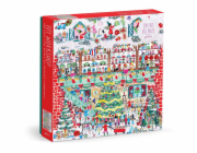 Galison Fóliové puzzle Michael Storrings Vánoční dílna hraček 500 dílků