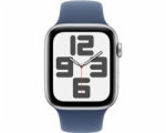 Apple Watch SE GPS 40mm Silver Aluminium Case with Denim Sport Band - M/L