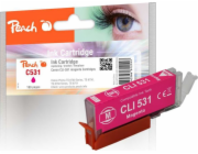 Peach kompatibilní cartridge Canon CLI-531BK, černá, 400str.