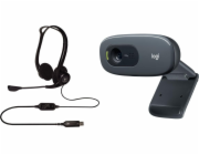 Sluchátka Logitech PC960 (981-000100) + C270 (960-001063)