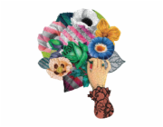 Galison Tvarové puzzle Christian Lacroix Motýl a Kytice v sadě