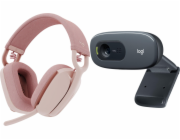 Logitech Sluchátka Zone Vibe 100 (981-001224) + C270 (960-001063)