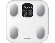 KOUPELNOVÁ VÁHA S MĚŘENÍM TUKU A SLOŽENÍ TĚLA, SMART, BT, KLAUSBERG KB-7855 BÍLÁ