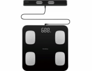 Klausberg KOUPELNOVÁ VÁHA S MĚŘENÍM TUKU A TĚLESNÉHO SLOŽENÍ, CHYTRÁ, BT, KB-7852 ČERNÁ