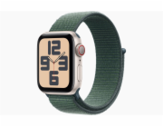 Apple Watch SE GPS + Cellular 44mm Starlight Aluminium Case with Lake Green Sport Loop