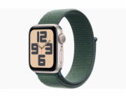 Apple Watch SE/44mm/Starlight/Sport Band/Lake Green