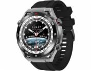 Chytré hodinky Veltori VT100-1 + černý silikonový řemínek + černá eko kůže