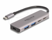 Delock - Rozbocovac - 2 x USB-C + 2 x USB + 1 x USB-C (napájení) - desktop