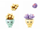 Sluban Flowers M38-B1076 Sukulenty v květináči Displej 6 ks