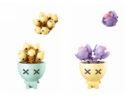 Sluban Flowers M38-B1076 Sukulenty v květináči Displej 6 ks