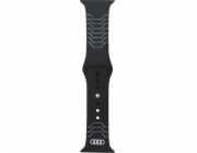 Karl Lagerfeld Silikonový řemínek Audi s geometrickým vzorem pro Apple Watch 40/41/42 mm, černý