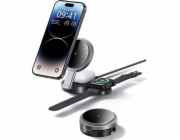 Usams Skládací nabíječka Folding Loader indukční 3v1 15W pro telefon/Apple Watch/sluchátka CD234WXC01 (US-CD234)