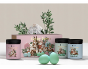 Alkotest HISKIN_SET sójová svíčka Veselé Velikonoce Čokoládová vajíčka 200ml + sójová svíčka Zahradní párty 200ml + sójová svíčka Bunny Kisses 200ml