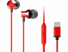 Aiwa Sluchátka do uší ESTM-50USB-C/RD červená