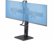 StarTech.com Crossbar Dual Monitor Desk Stand, Double 27inch Screens/VESA - Stojan - pro 2 monitory - plast, hliník, ocel - černá - velikost obrazovky: 17"-27" - stolní stojan