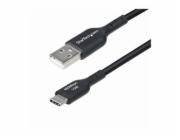 StarTech 2m (6.6ft) USB-A to USB-C Charging Cable, Charger Cord, M/M - USB kabel - USB (M) do USB-C (M) - USB 2.0 - 3 A - 2 m - neobsahuje halogen, pasivní, nabíjení a synchronizace, USB Fast Charge (
