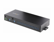 Startech 16-Port Industrial USB 5Gbps Hub with Power Adapter, Metal Enclosure, Mountable, ESD Protection, Terminal Block Power, USB Charging, Dual-Host Switch - TAA - Rozbočovač - 16 x USB 3.2 Gen 1 -