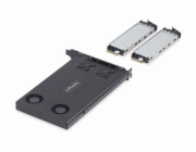 Startech Dual-Bay M.2 NVMe SSD Removable Mobile Rack for PCIe x8 Slot - Adaptér rozhraní - M.2 - M.2 NVMe Card / PCIe (NVMe) - PCIe 4.0 x8 - černá