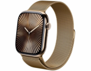 Crong Milano Steel - Řemínek z nerezové oceli pro Apple Watch 44/45/46/49mm (růžové zlato)