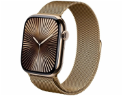 Crong Milano Steel - Řemínek z nerezové oceli pro Apple Watch 44/45/46/49 mm (růžové zlato)