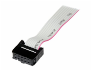 StarTech.com 16in (40cm) 9 Pin Serial Male to 10 Pin Motherboard Header Slot Plate - motherboard Serial Port Adapter (PLATE9M16) - Sériový panel - DB-9 (M) do IDC 10 pinů (F) - 41 cm - šedá