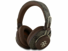 Hnědá sluchátka na uši Guess Bluetooth ENC Metal 4G Logo