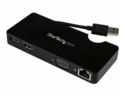 Startech USB 3.0 to HDMI or VGA Adapter Dock - USB 3.0 Mini Docking Station w/ USB, GbE Ports - Portable Universal Laptop Travel Hub (USB3SMDOCKHV) - Dokovací stanice - USB - HDMI - 1GbE - pro P/N: AR