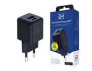 3mk síťová nabíječka Hyper GaN Charger 20W, černá