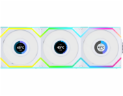 Lian Li Ventilátor UNI FAN SL Wireless LCD 120, 3 kusy, bílý (12SLLCD1W3W)