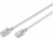 DIGITUS CAT 6A F-FTP Slim Patch cord, Cu, LSZH AWG 32/7, length 0.3m, Grey