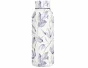 Quokka Solid - termoska z nerezové oceli 510 ml (šedá kytice)