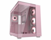 COUGAR PC skříň FV150 RGB Pink Mid tower Dual-Chamber ATX glass, 4x 120mm ARGB fans