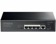 STRONG switch SW5011POE+/ 4x port Gigabit POE+/ 1x Ggabit Uplink port/ 1x Gigabit port SFP/ IEEE802.3af/at/ kovové šasi