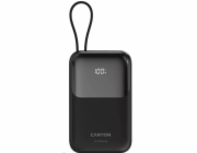 CANYON Power Bank PB-101, 10000mAh PD22.5W built-in cable, black