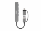 PORT CONNECT USB HUB, 4× USB 3.0, USB-A/USB-C vstup, stří...