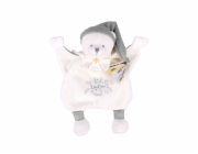 Doudou Dárková sada Plyšový muchláček medvídek s čepičkou šedý 25 cm