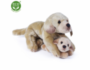 Rappa Plyšový labrador s miminkem ležící 25 cm ECO-FRIENDLY