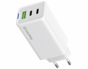 COLORWAY 2x USB-C, 1x USB-A/ síťová nabíječka/ GaN/ PD/ PPS/ 65W/ Bílá