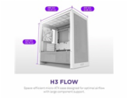 NZXT skříň H3 Flow / microATX / 1x120mm / USB / USB-C / bílá