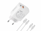 OBAL:ME Cestovní Nabíječka USB-A + USB-C 20W + 2x kabel 1...
